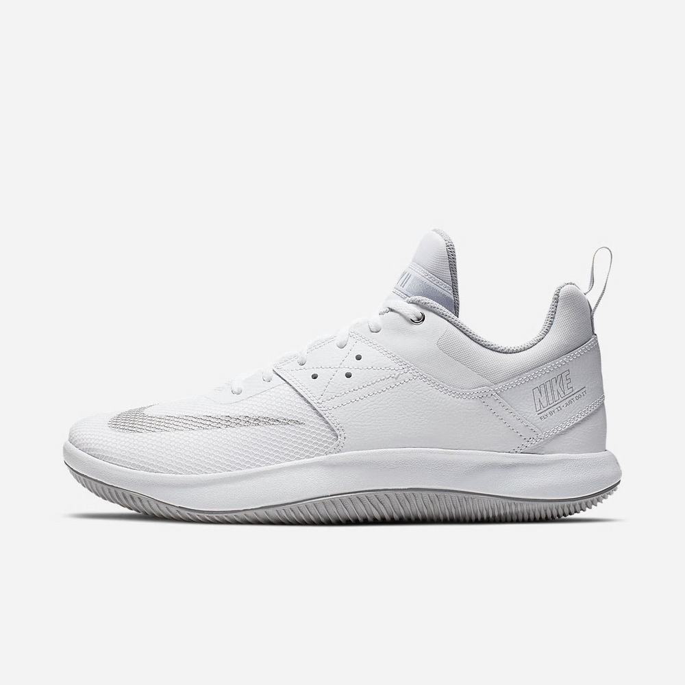 Chaussure De Basket Nike Fly.By Low II Blanche 1408-659 White/Wolf Grey/Metallic Silver Homme | IZS-84899031